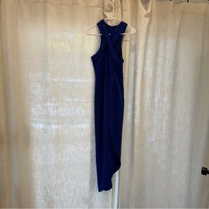 Elegant Blue Sleeveless Dress